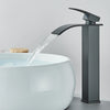 Quyanre Matte Black Waterfall Basin Faucet Single Handle Mixer Hot Cold Water Basin Crane Tap For Bathroom Wash Basin Mixer Tap