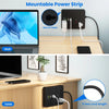 TRANSTON Power Outlet with Surge Protector, 9 power strip 3 USB Ports, 5ft Extension Cord, Quick Charge, For Homeand off