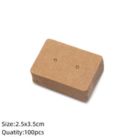 100pcs Cardboard Earring Display Card Paperboard Jewelry Label Hanging for Entrepreneurship Selling Small Businesses Packaging