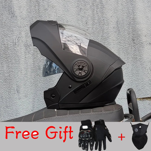 ORZ-161 Modular Filp up Motorcycle Helmet Full Face Racing Helmet Dual Visors DOT Approved motosiklet kaskı