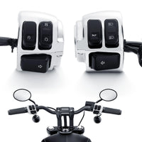 Motorcycle Black Chrome 1" 25mm Handlebar Turn Signal Control Switch For Harley XL883 Sportster Dyna V-ROD Softail