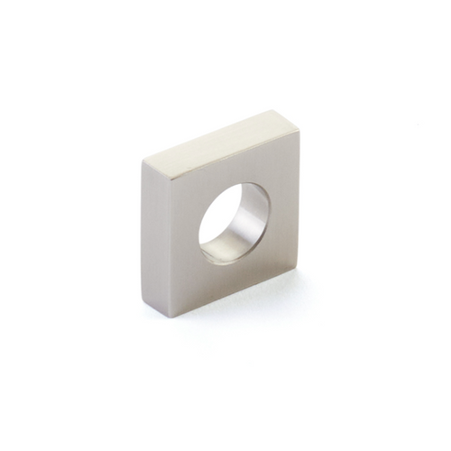 Brushed Nickel "Loop" Square Drawer Pulls and Cabinet Knobs Euro • Knobs