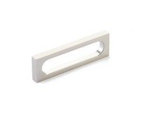 Brushed Nickel "Loop" Square Drawer Pulls and Cabinet Knobs Euro • Knobs