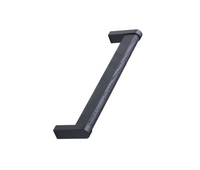 Black Wood and Metal "Crossing" Cabinet Knob and Drawer Handles Euro • Knobs