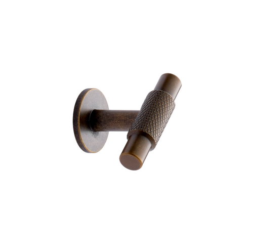 Antique Bronze "Manor" Knurled Cabinet Knobs and Drawer Pulls