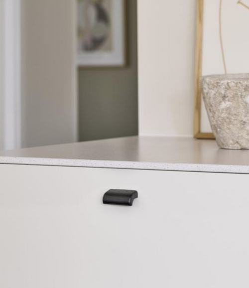 Black Stained Oak "Glove" Wood Drawer Handles Euro • Knobs