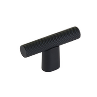 Knurled "Karl" Matte Black Cabinet Knobs and Drawer Pulls Euro • Knobs