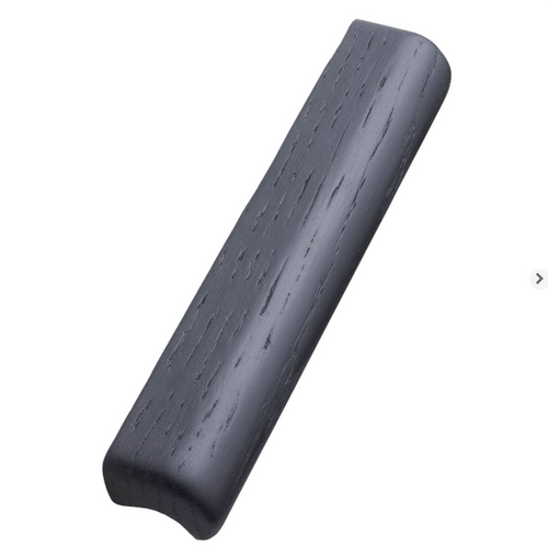 Black Stained Oak "Glove" Wood Drawer Handles Euro • Knobs