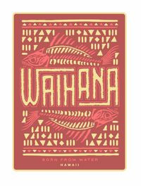 Waihana Fishbone Sticker WAIHANA