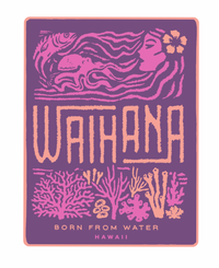 Wahine logo sticker WAIHANA