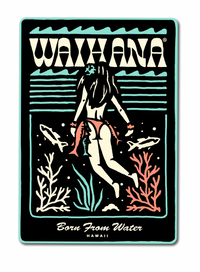Hula Diver Sticker II WAIHANA