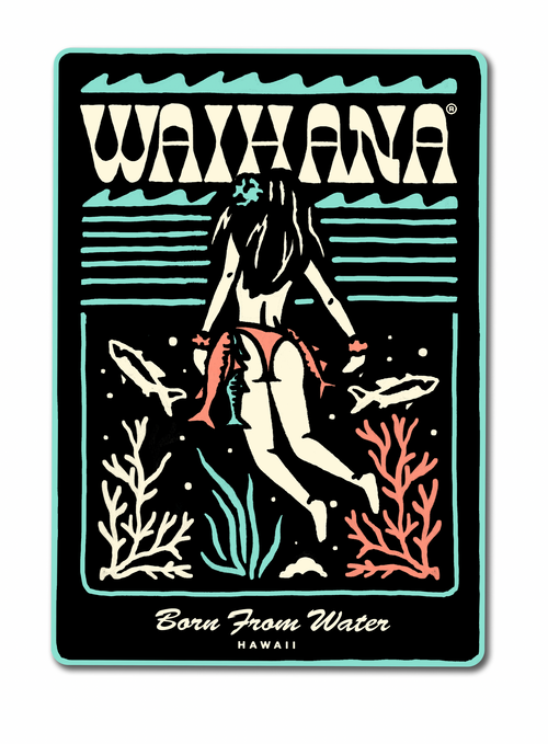 Hula Diver Sticker II WAIHANA