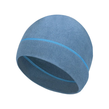Winter Thermal Warm Skull Cap Windproof Fleece Hat Ski Running Cycling Beanie Hat for Men Women Helmet Liner Running Beanie Hat