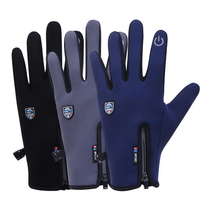 Winter Warm Motorcycle Gloves With Wrist Support Touch Screen Cycling Gloves Outdoor Sport Anti-slip Windproof Full Finger Glove