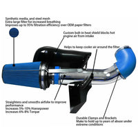 Black Red Cold Air Intake System Heat Shield + Filter for 99-06 Chevy GMC Silverado Automobile and accessories Engine parts