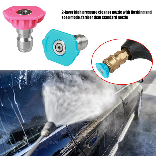 2pcs The Second Layer High Pressure Washer Nozzle Head 360 Degree Water Foam Head 1/4 Inch Quick Connection 4000PSI