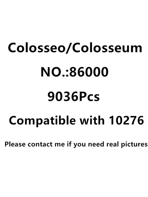 IN STOCK 9036Pcs 86000 Movie Series Architecture City The Italy Roman Colosseum Model Building Blocks 10276 Bricks Kids Toys
