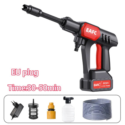 100Bar Wireless High Pressure Car Wash Gun Washer Supplies Foam Generator Water Gun Spray Cleaner Car Wash for Auto Home Cleanin