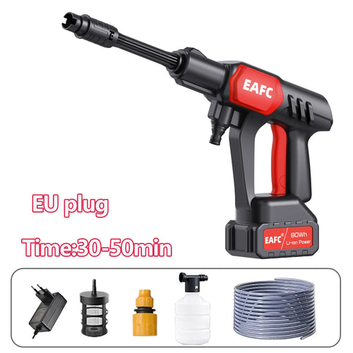 100Bar Wireless High Pressure Car Wash Gun Washer Supplies Foam Generator Water Gun Spray Cleaner Car Wash for Auto Home Cleanin