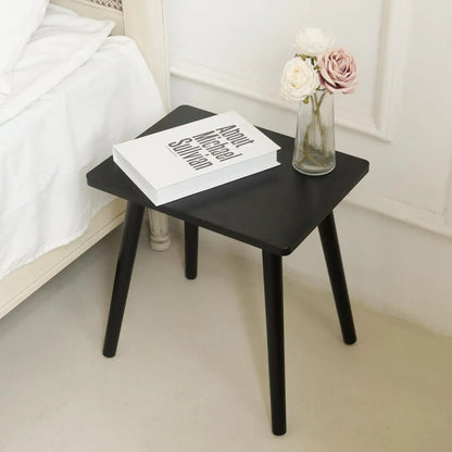 Side Table, Small Black End Accent Table for Living Room Bedroom Office Small Spaces, Modern Side Table Nightstand
