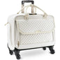 Rolling Laptop Bag, Briefcase for Women with 4 Spinner Wheels and Telescopic Extendable Handle, Roller Computer Bag for Work
