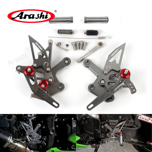 Arashi V2.0 Adjustable Rearset For KAWASAKI Ninja ZX4R ZX-4R 2023 / ZX-4RR ZX4RR 2022 -2024 CNC Footrest Foot Pegs Pedal