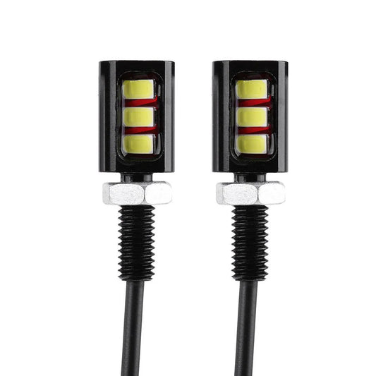1 Pair License Number Plate Screw Bolt Light Energy Saving LED License Number Plate Light for 12V Car Motorcycle