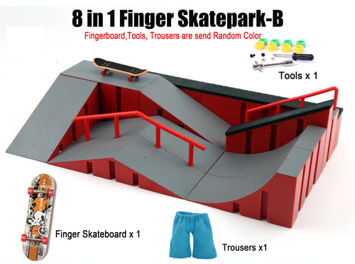 Finger Skateboard Big Scene DIY Mini Park Finger Skatepark Ramp Track Stairs Venue Combination Indoor Home Toys