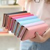 Women Student Cute Bowknot PU Leather Wallet Trifold Large Capacity Card Holder Money Purse Long Phone Handbag