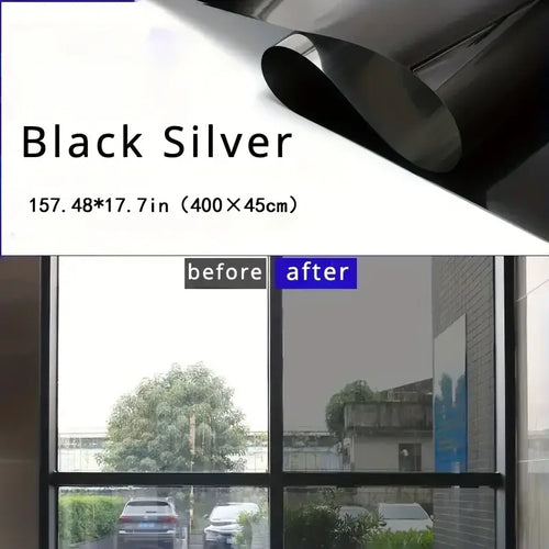 Window Tint Sun Blocking Blackout , for Heat/ Blocking, Daytime Privacy In Homes And Offices,17.7 Inch x 13 Feet