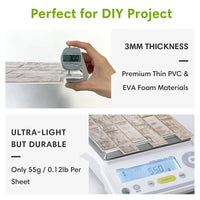 20 pcs 3D Peel and Stick Backsplash, Wall Tiles Self Adhesive, 3D Brick Tile Stickers, Backsplash for Kitchen, Wall Deco