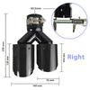1 Pcs Universal Car Carbon Fibre Tail Throat Silencer Length Black Y-Shaped Double Out Twill Glossy Exhaust Muffler Tip