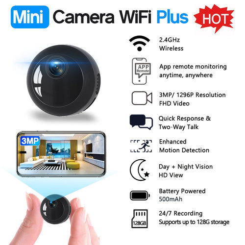 1080P HD security camera Indoor/outdoor surveillance camera,Motion detection,USB charging,Easy installation,Nanny monitoring