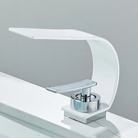 Waterfall Bathroom Sink Faucet Single Handle Basin Faucet Hot Cold Water Mixer Tap For Bathroom Sink