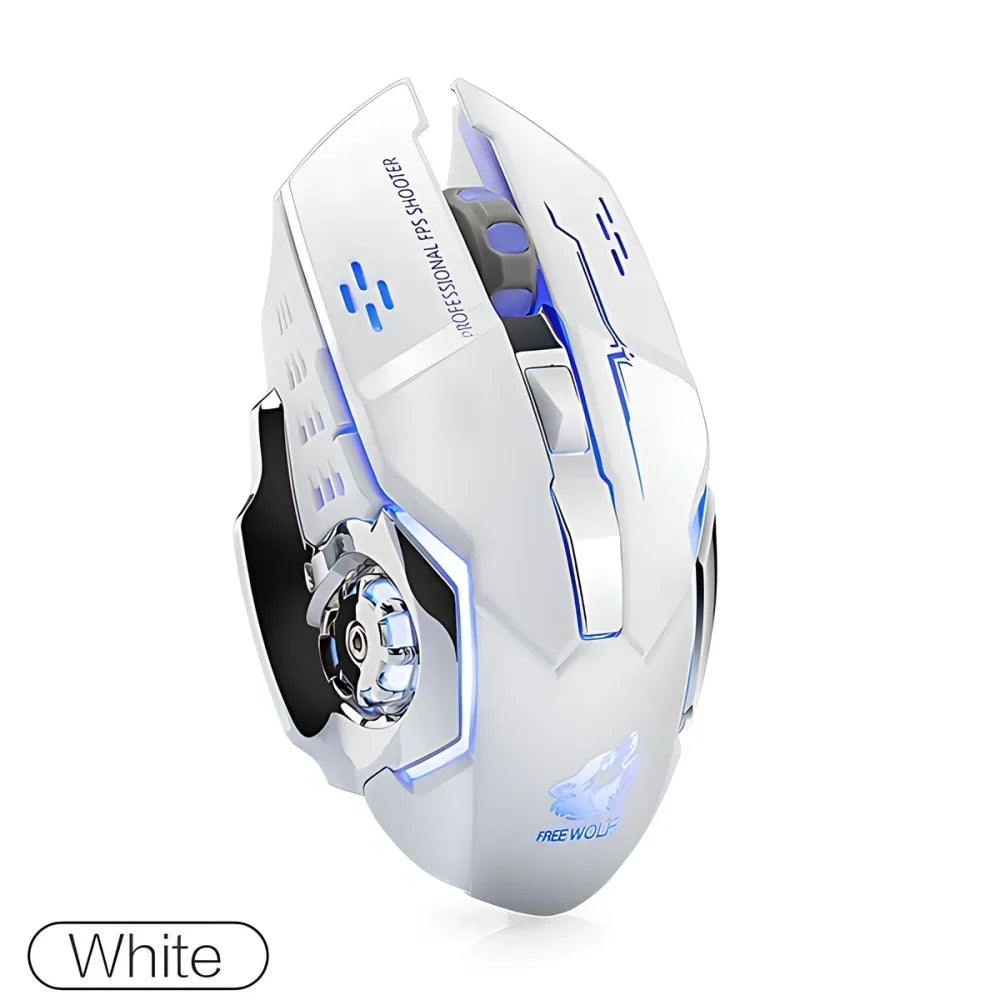 STONEGO 2.4G Wireless Bluetooth Mouse USB Computer Game Mouse with Receiver LED Colorful Changing Optical Silent Ergonomic