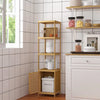 Tall Slim Storage Cabinet Freestanding Narrow Bathroom Shelf Slim Corner Floor Shelves