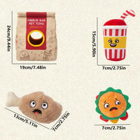 Pet Food Hiding Toy Plush Snack Bag Dog Training Teething Toy Interactive Feeder Dog Cat Chew Toys With Squeaker Hide Food Toys