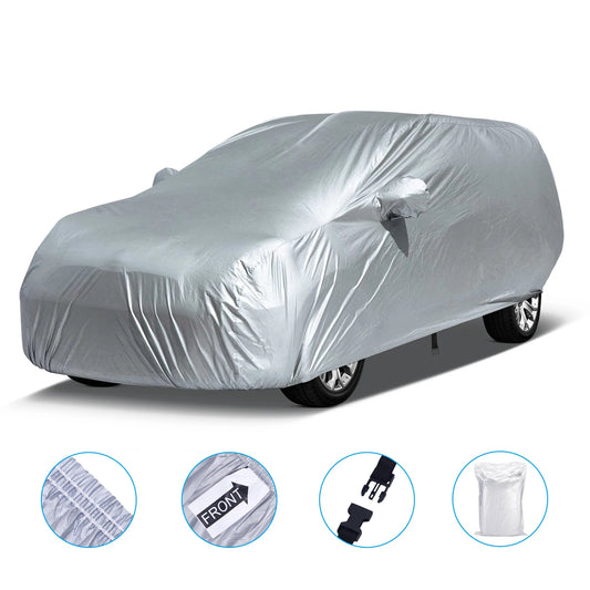 Universal Car Cover - Waterproof SUV/Sedan Protection, UV Resistant, All Weather