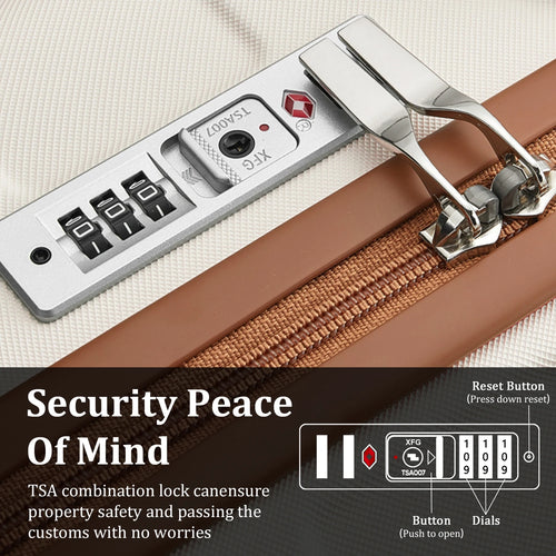 imiomo Travel Luggage Sets, Hard Shell Lightweight Carry on Suitcase with Travel Bag, TSA Lock, Durable Silent Spinner Wheels