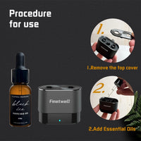 Smart Car Air Freshener with 10ml Natural French Perfume, Three Adjustable Modes Smart Car Aroma Diffuser, Car Diffuse