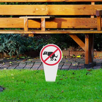 Garden Dog No Peeing Pooping Signs outdoor park dog poop warning sign Maintain a clean and pleasant environment supplies