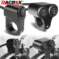 12V 10A 22mm 7/8" Motorcycle Handlebar Light Switch ON/OFF Button ON/OFF/ON Waterproof 3 Wires Motorbike Spotlight Retro Switch