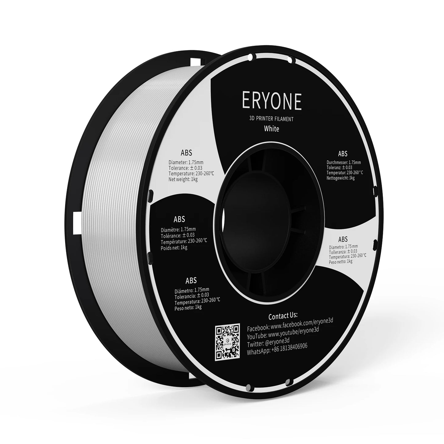 ERYONE ASA ABS PETG/PLA Carbon Fiber 1KG 1.75mm ±0.03mm Diameter High Quality For 3D Printing Filament Fast Shipping New Arrival