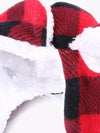 1pc-Make your dog comfortable and fashionable this winter: plaid hat, windproof and warm