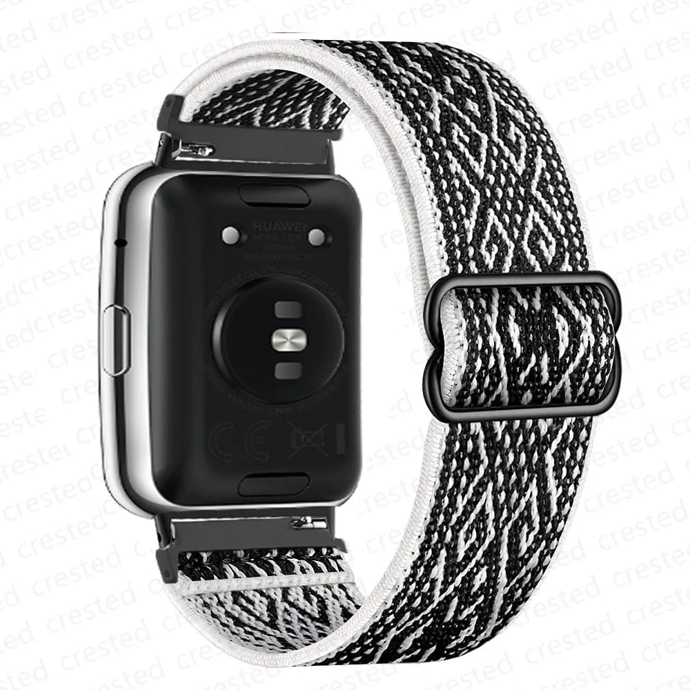 Scrunchie Band For Huawei Watch Fit 2 Strap Smartwatch Accessories Elastic Nylon Loop Bracelet Correa Huawei Watch fit2 band