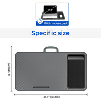 Home Office Pro Lap Desk with Mouse Pad and Phone Holder 21.1x12inch PORTABLE LIGHTWEIGHT
