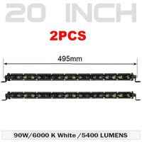 7/20 inch Slim LED Bar Off Road LED Light Bar Work Light For Car 4x4 Truck ATV SUV Lada Barra Lightbar Driving Lamp 12V 24V