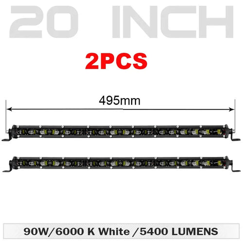 7/20 inch Slim LED Bar Off Road LED Light Bar Work Light For Car 4x4 Truck ATV SUV Lada Barra Lightbar Driving Lamp 12V 24V