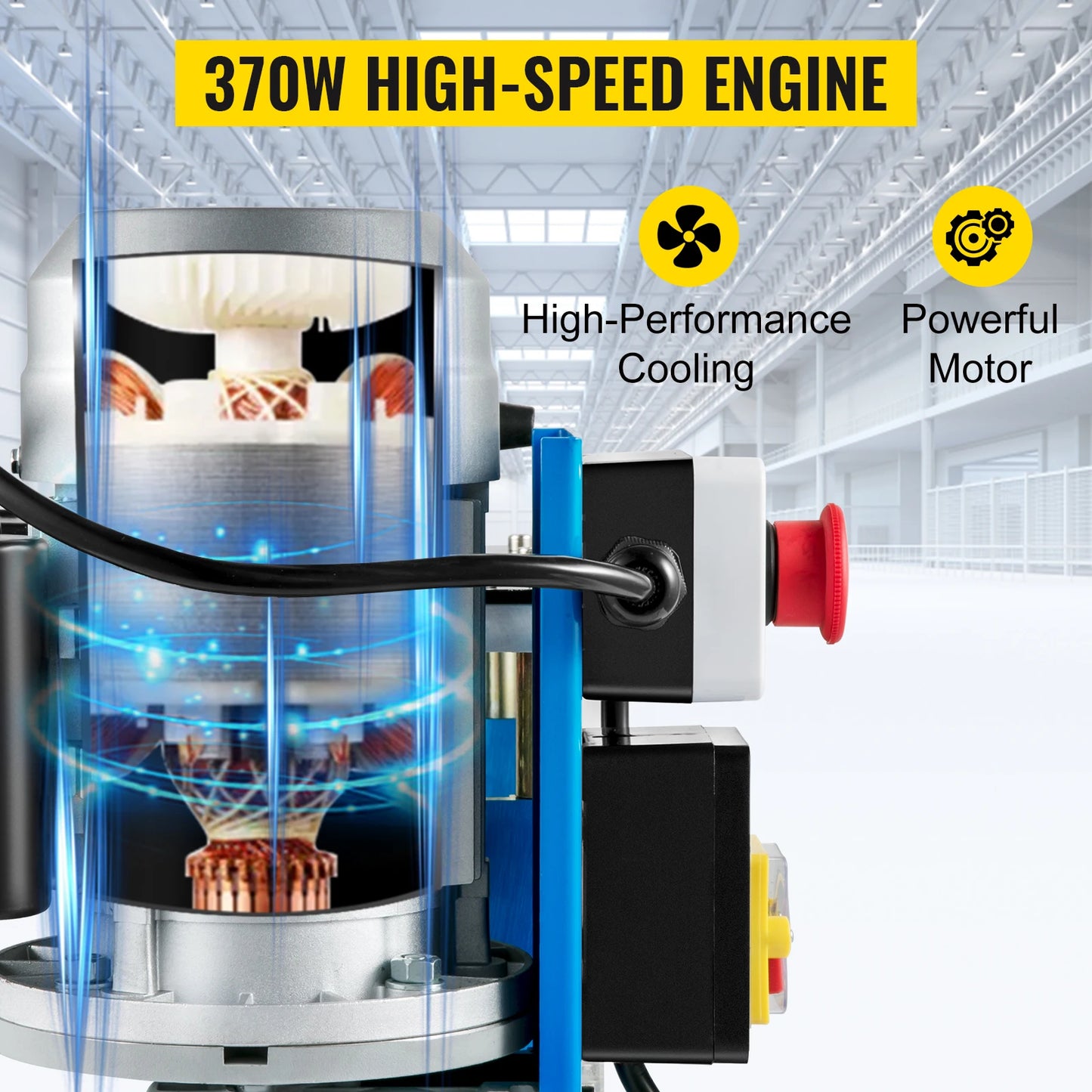 VEVOR Electric Wire Stripping Machine Cable Stripper 1.5-38mm 11 Channels Acrylic + Aluminum W/ Blade for Scrap Copper Recycling