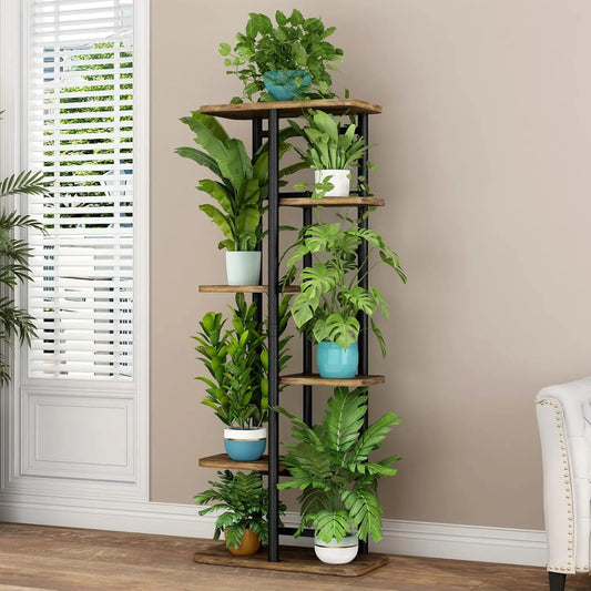 Plant Multiple Flower Rack Holder Shelves Storage Organizer Display Indoor Planter for Balcony Bedroom Patio Garden